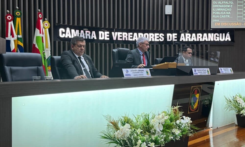 Câmara de Araranguá aborda segurança pública e aprova investimentos em infraestrutura e educação